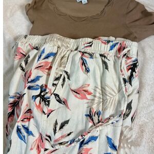 Tropical‎ Lightweight Wide Leg Pull On Pants